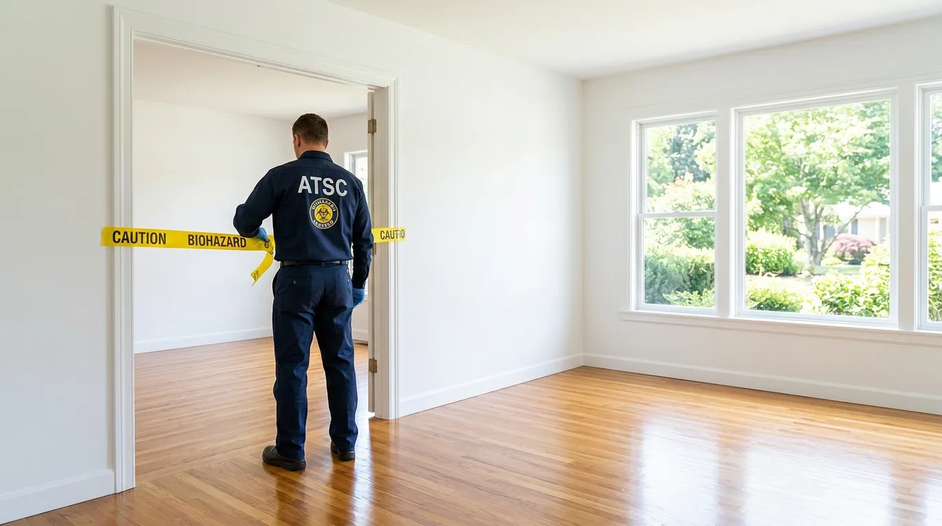 Certified biohazard cleanup crew performing Crime Scene Cleanup in Hell's Kitchen
